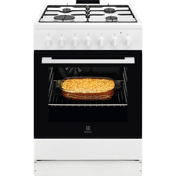 Electrolux Cucina a libera installazione mista piano a gas + forno elettrico LKK620010W