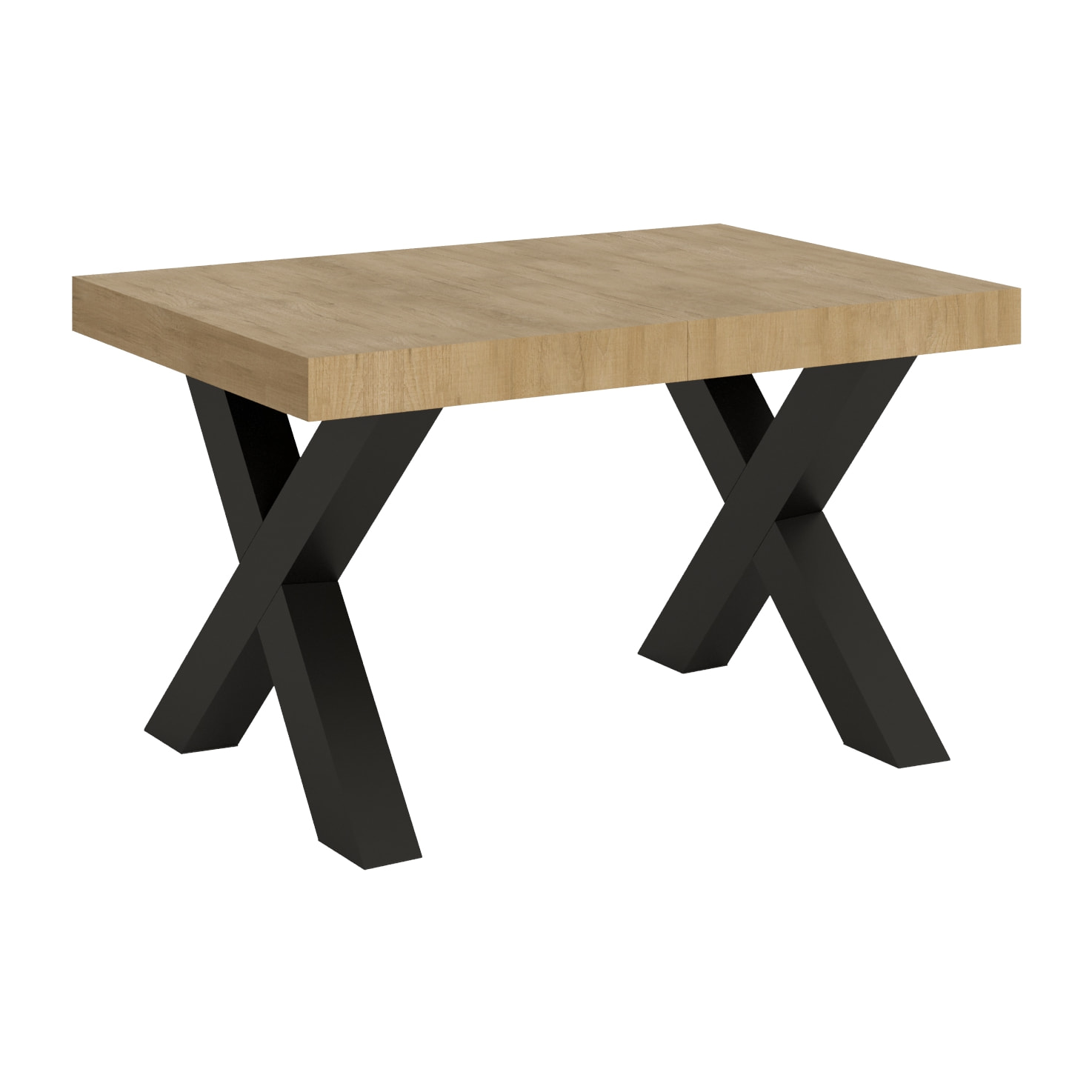 Tavolo allungabile 90x120/224 cm Traffic Quercia Natura telaio Antracite