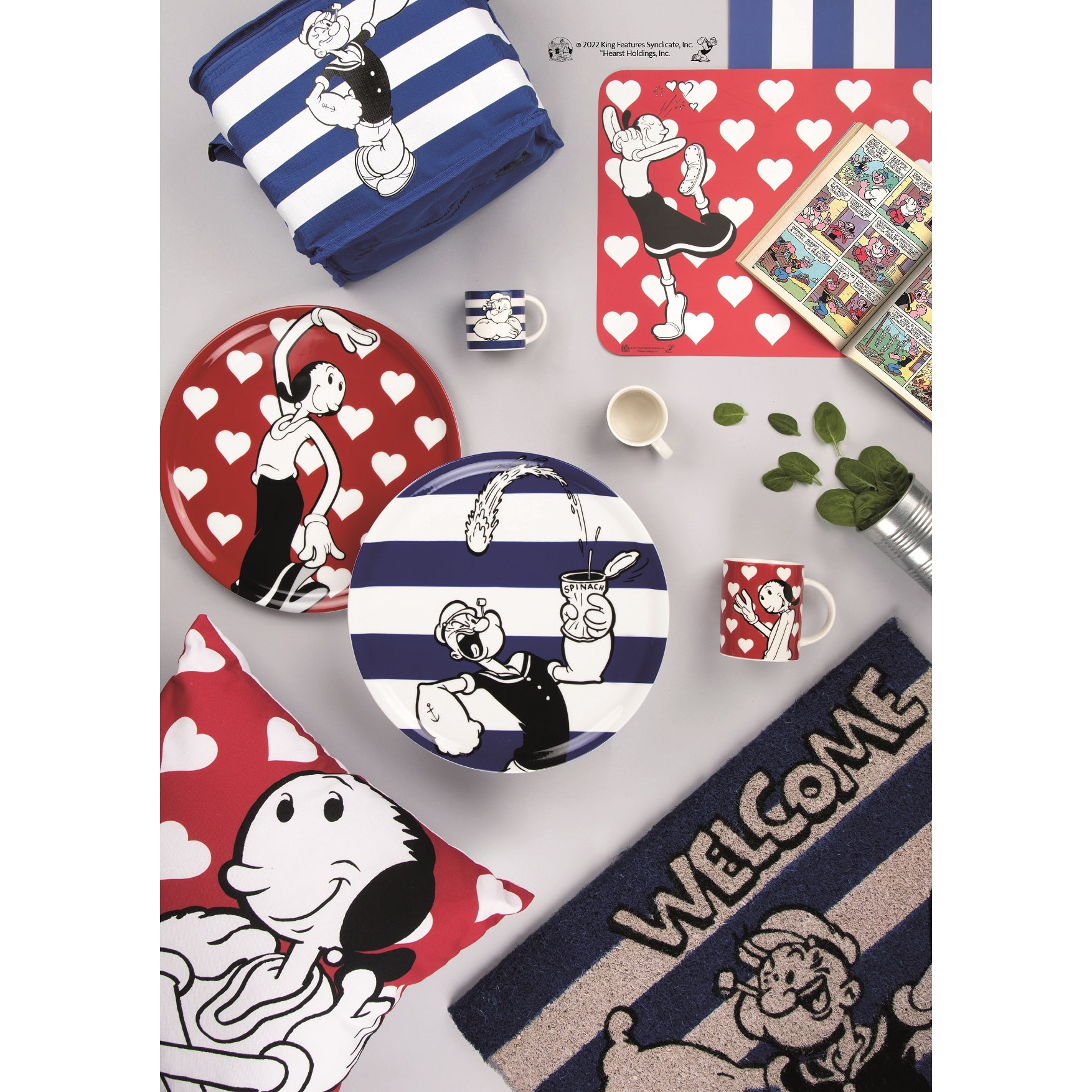 Set 2 Mug Excelsa – Popeye, New Bone China Multicolore