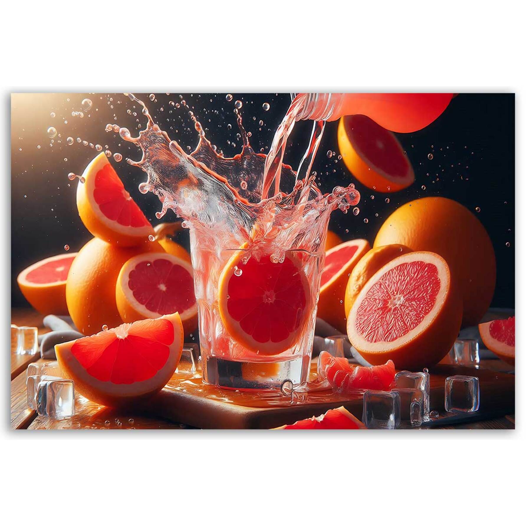 Tableau éclat d’agrumes rafraîchissant Toile imprimée