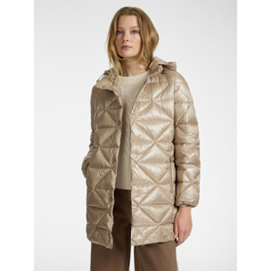 Elena Mirò - Chaqueta acolchada con capucha - Beige