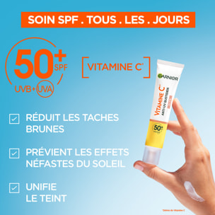 Garnier SkinActive Vitamine C Anti-UV Quotidien Glow SPF50+ 40mL