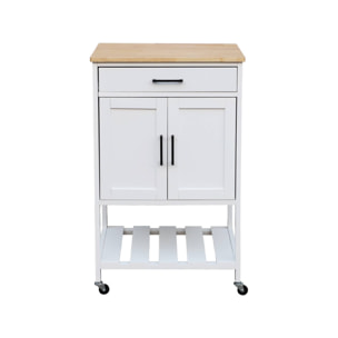 Desserte de cuisine plateau bois d'hévéa L56cm BENDOR