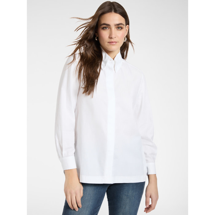 Elena Mirò - Camicia in popeline - Bianco