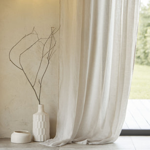 Rideau voilage 100% lin fluide - Lin