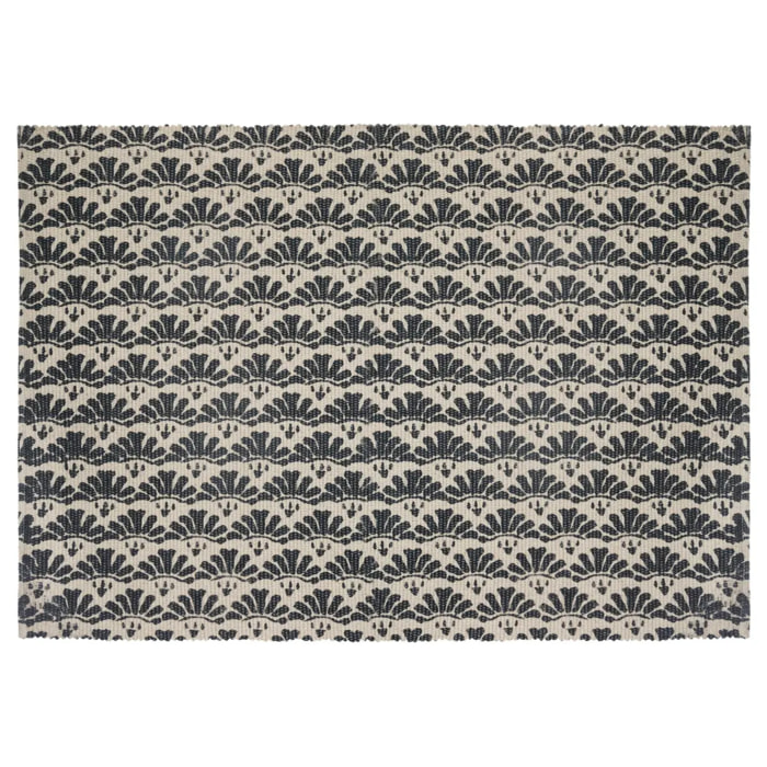 Tapis imprimé Gris en coton 60x90