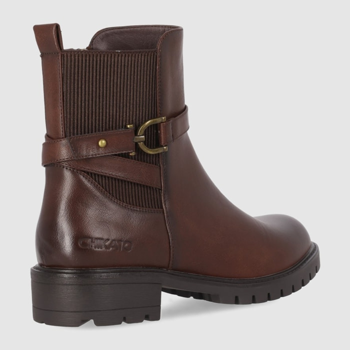Botines - Marron - Tacón: Bajo