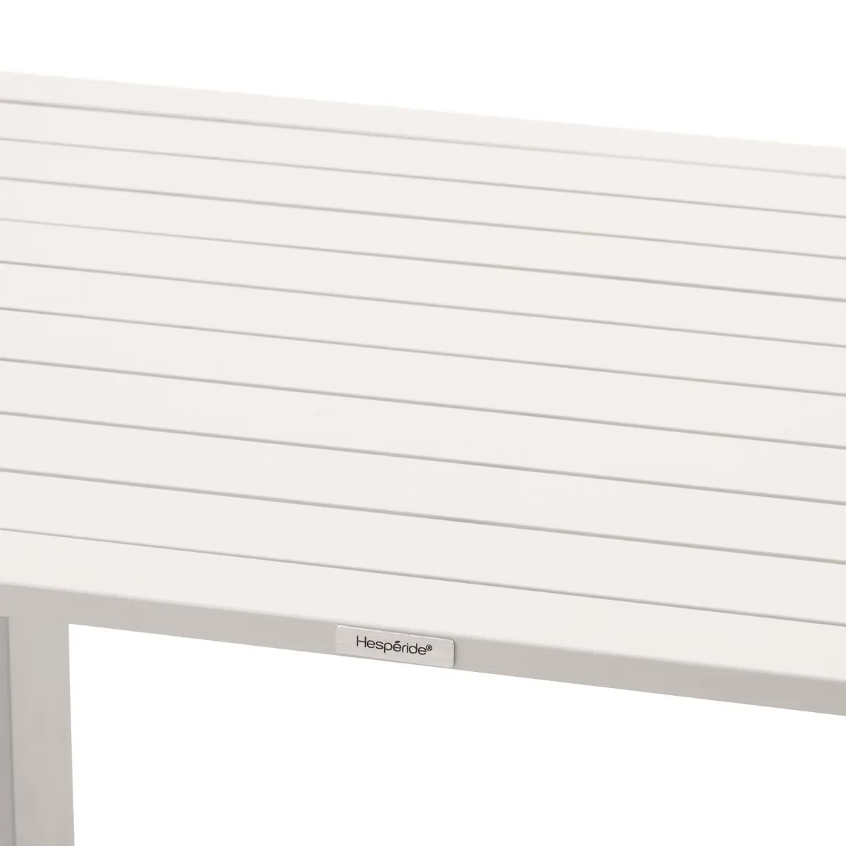 Table de jardin relevable rectangulaire "Salimia" avoine 150 x 80 x 69cm en aluminium