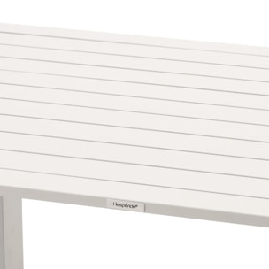 Table de jardin relevable rectangulaire "Salimia" avoine 150 x 80 x 69cm en aluminium