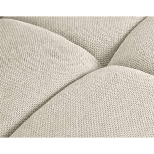 Ray - canapé panoramique en U 7 places en tissu texturé - Beige
