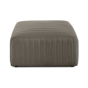 Nova - pouf modulable - en velours - Gris