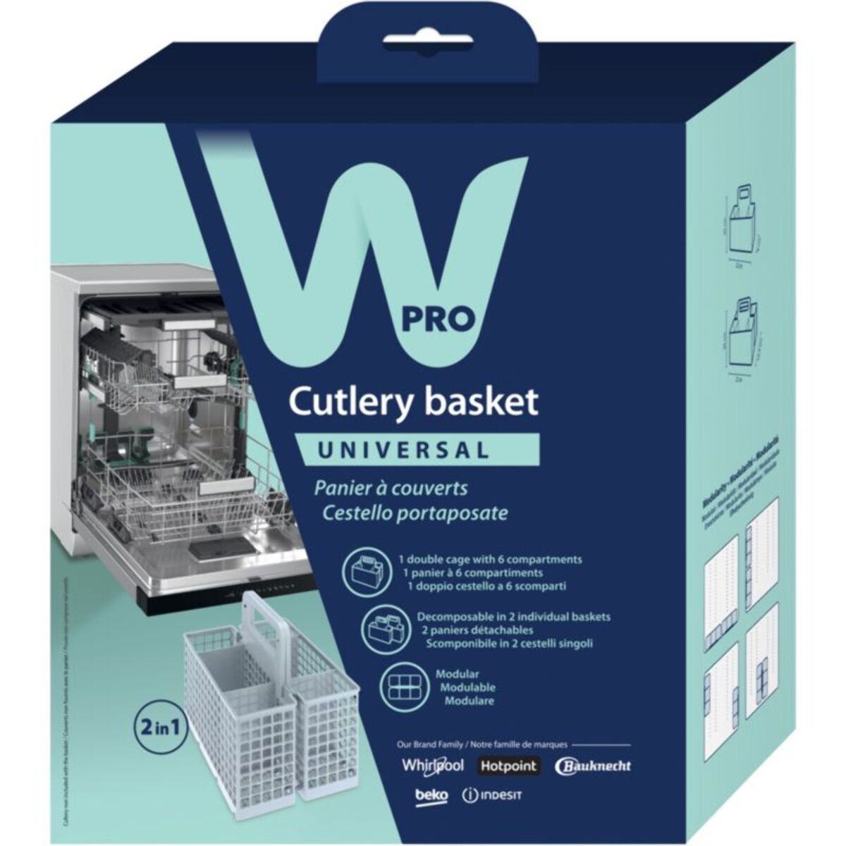 Panier WPRO à couverts LV  DWB304
