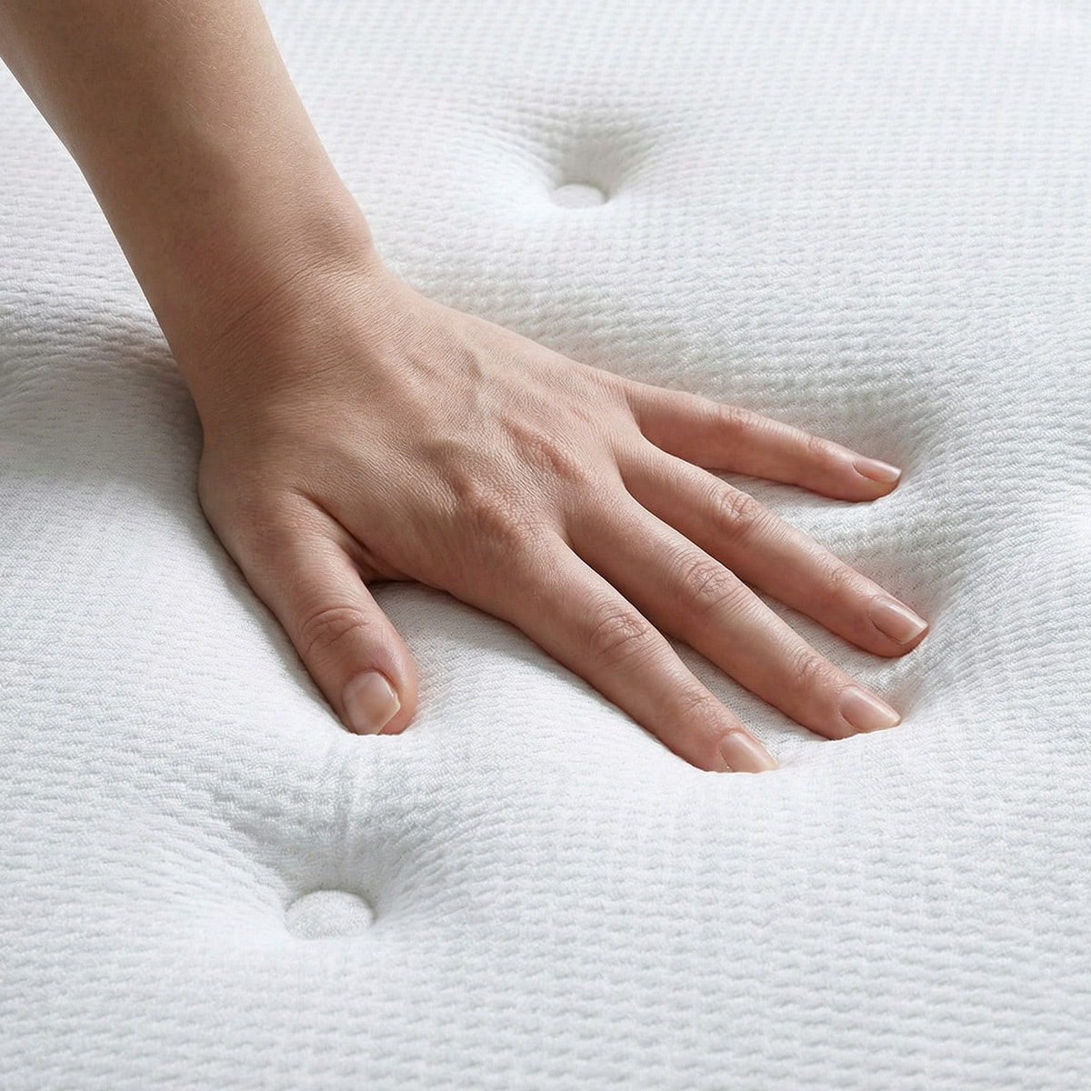 Ensemble Matelas Émeraude & Sommier Kit Bois, Mémoire de Forme & Air System, 25 cm, Accueil Moelleux, Soutien Ferme, Lattes Actives