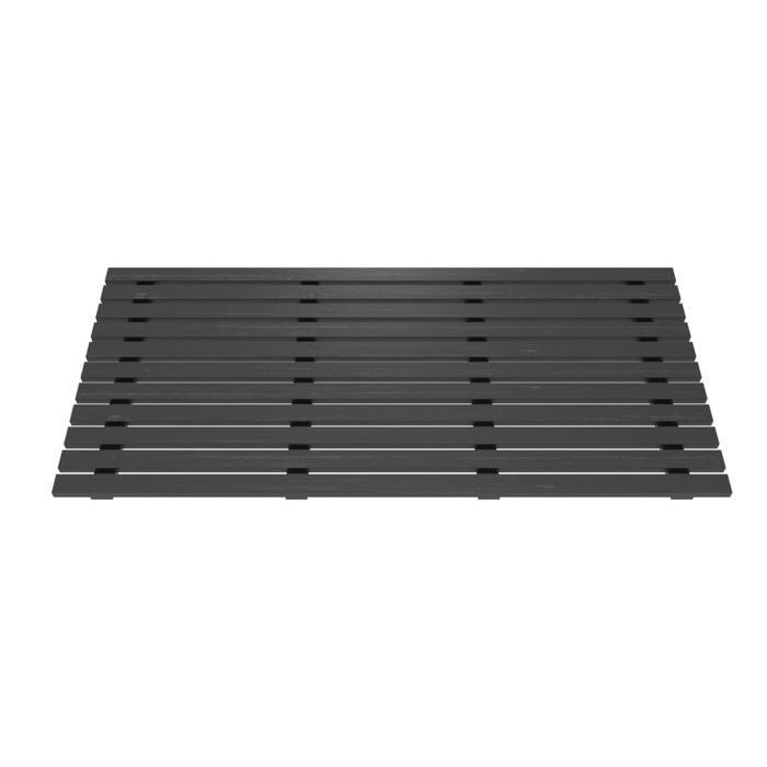 Caillebotis en Bois Composite Gris pour Cabine rectangulaire - Dimensions 153.5 x 70 x 3.2 cm