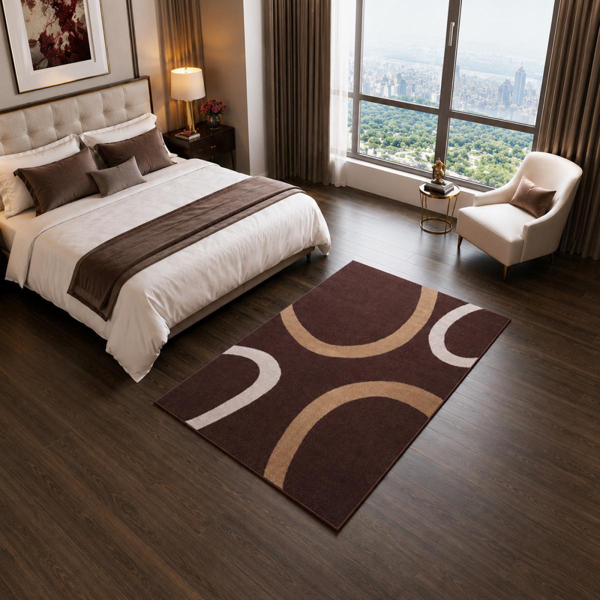 Tapis salon et chambre tissé motif rond FIHA