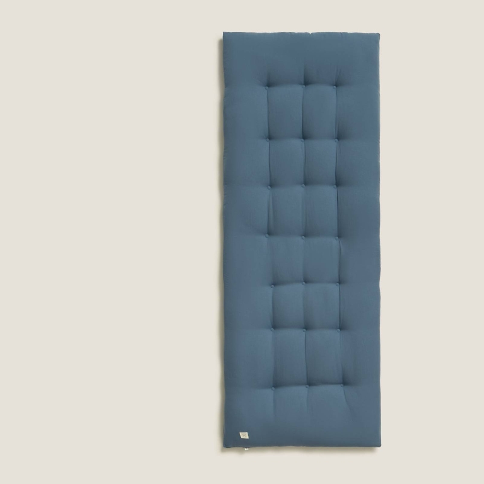 Topper acolchado King color azul oscuro Poliéster