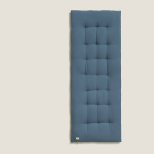 Topper acolchado King color azul oscuro Poliéster