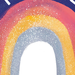 Affiche Look For the Rainbow Affiche + cadre en bois - Chêne