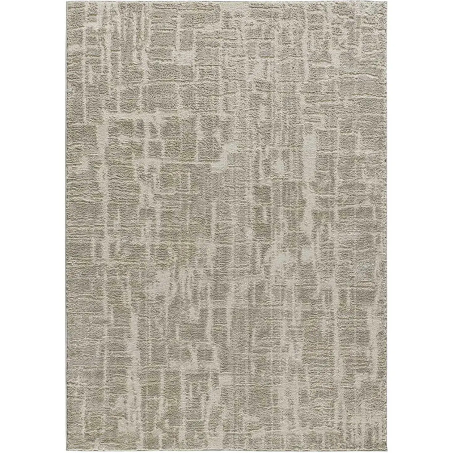 LIMA Alfombra shaggy estilo escandinavo con relieve gris claro, varias medidas disponibles