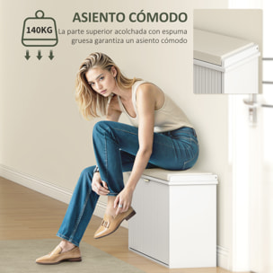 Banco Zapatero Mueble Zapatero Estrecho Banco Recibidor con Asiento Acolchado Cajón Abatible y Panel de Tablillas para 8 Pares de Zapatos para Entrada Dormitorio 80x26x47,5 cm Blanco