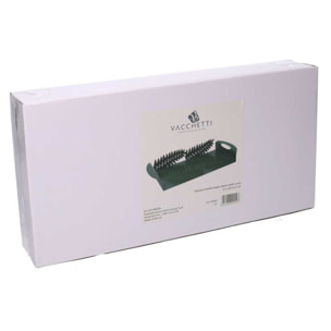 Vassoio in metallo foglia d'alloro verde scuro rettangolare cm41x20h6,5