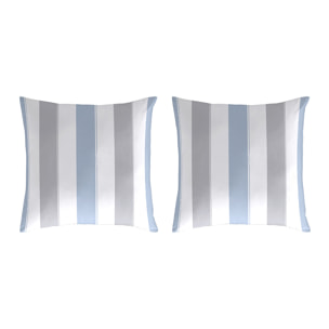 2 Fundas de almohada El Caballo 50x50 cm PEGASO Azul - 100% algodón -