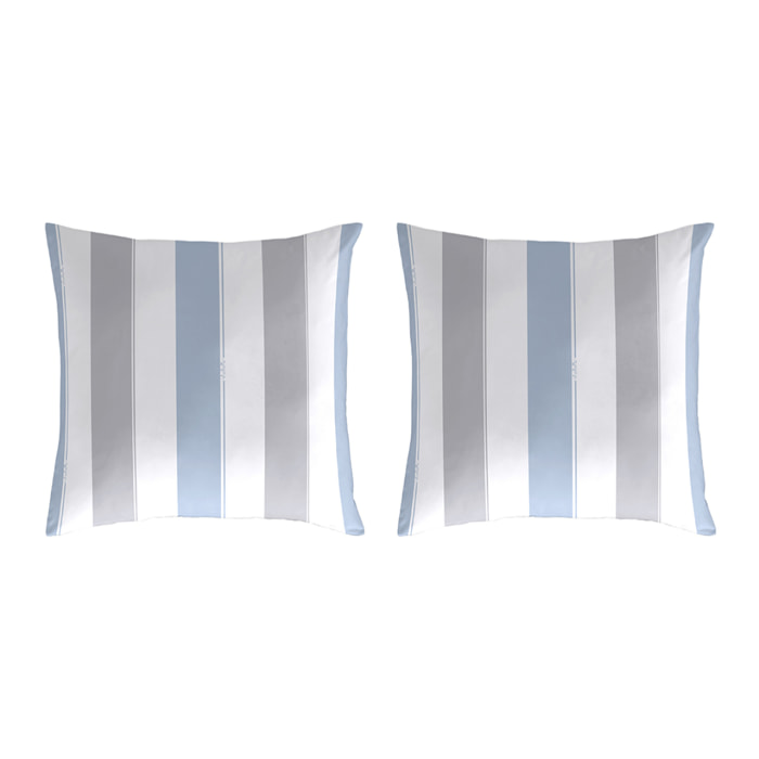 2 Fundas de almohada El Caballo 50x50 cm PEGASO Azul - 100% algodón -