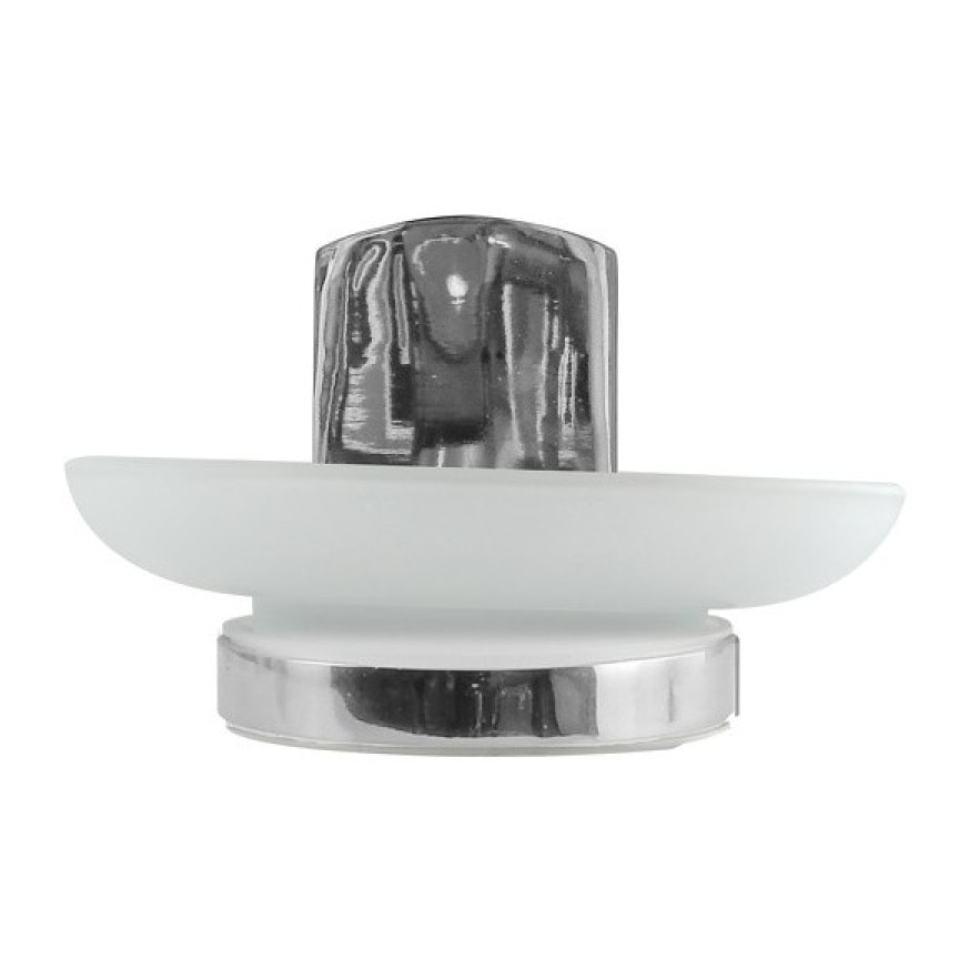 Porte savon à fixer Verre & Chromé TAKU Transparent Spirella