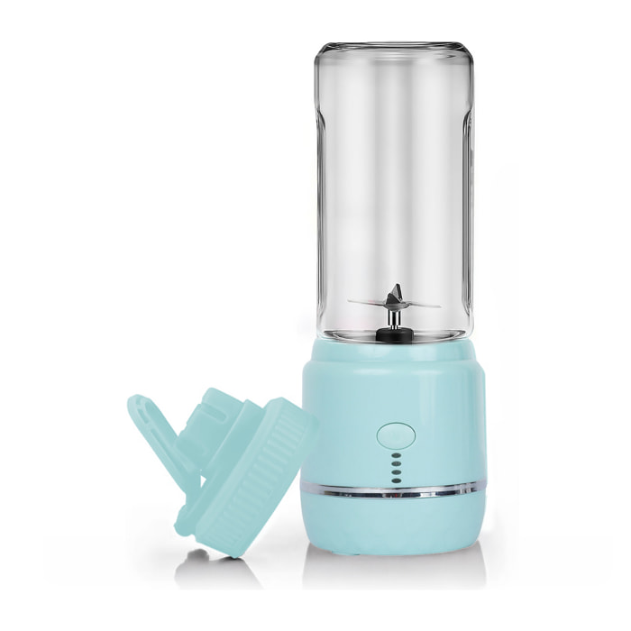 Batidora portátil HD-03-01 de 420 ml con potente motor de 240W y batería recargable de 4000mAh.