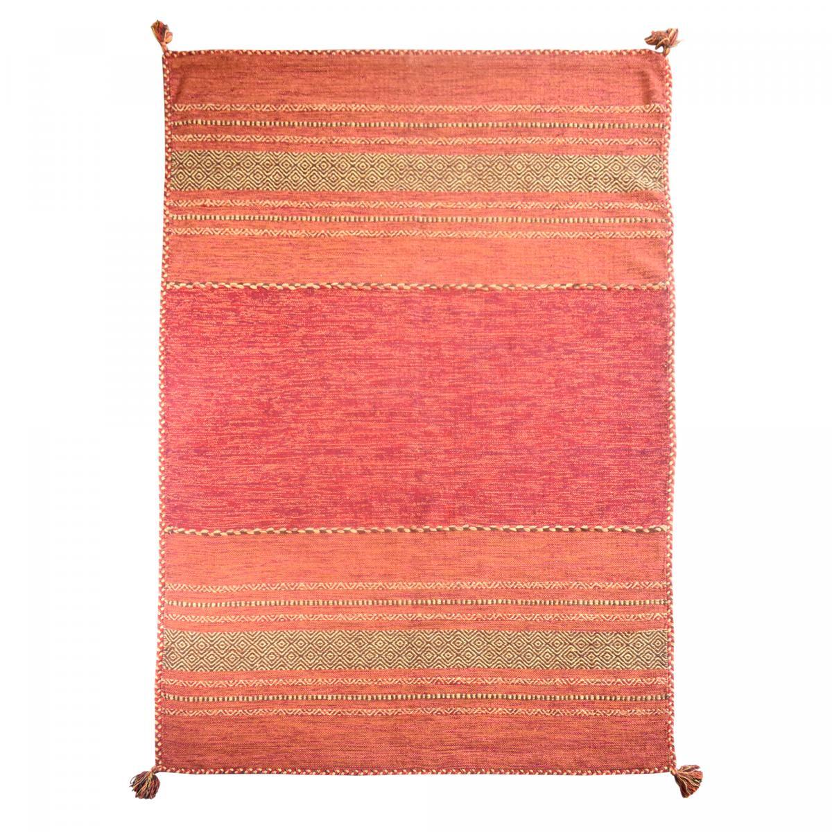 Tapis kilim fait main en coton motif ethnique BUVO