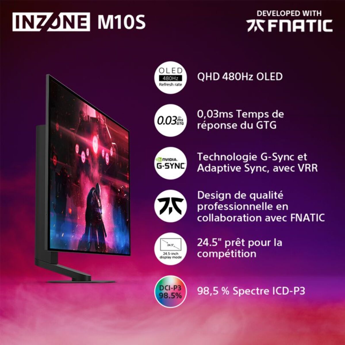 Ecran PC Gamer SONY INZONE M10S 27'' OLED QHD