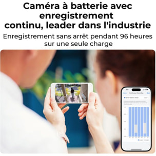 Caméra de surveillance REOLINK B660 + panneau solaire Blanc