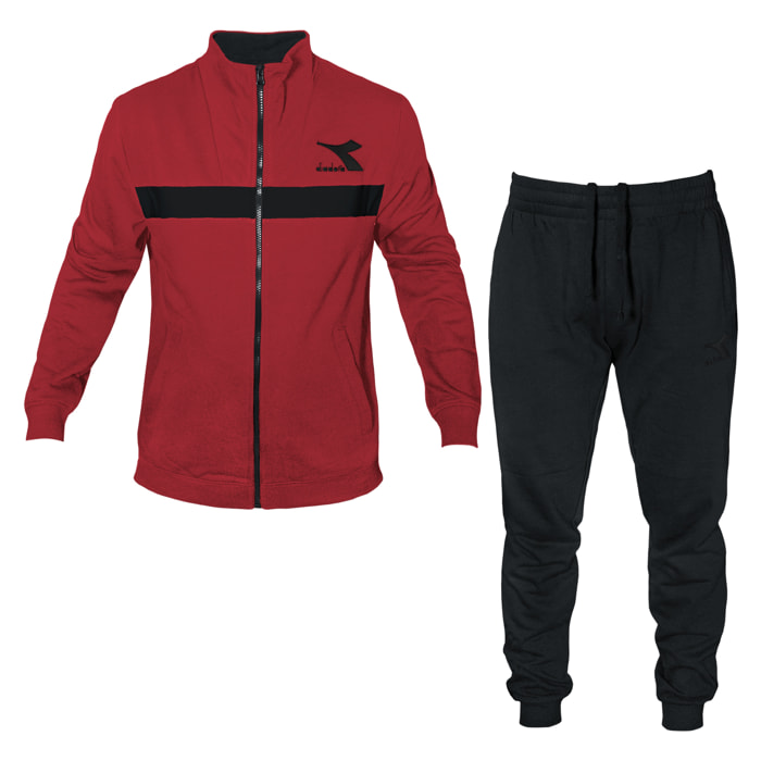 Tuta Uomo DIADORA Cotone Felpato Zip 3 Colori Art.178676