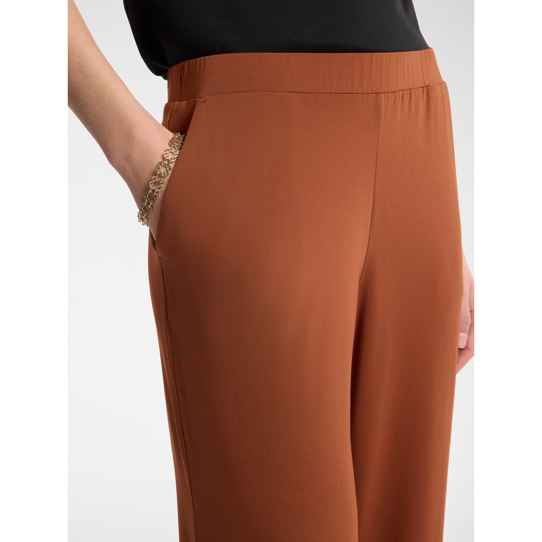 Elena Mirò - Pantaloni pull on - Marrone