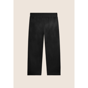 Pantaloni Cropped in Popeline elasticizzato