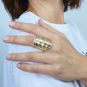Anillo Brakya acabado oro amarillo 18k