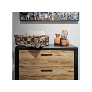 Panier rectangulaire H. 19 cm en kubu naturel tressé - EDWIN