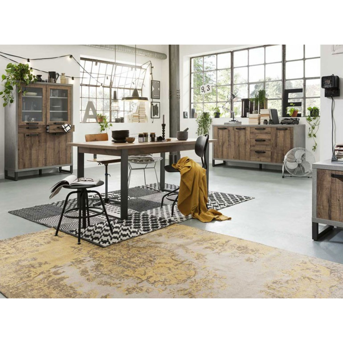 Table extensible en bois & métal 180/240 - FABRIC