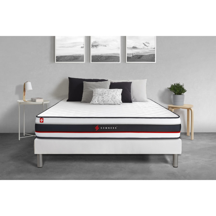 Ensemble matelas FORM + sommier kit blanc