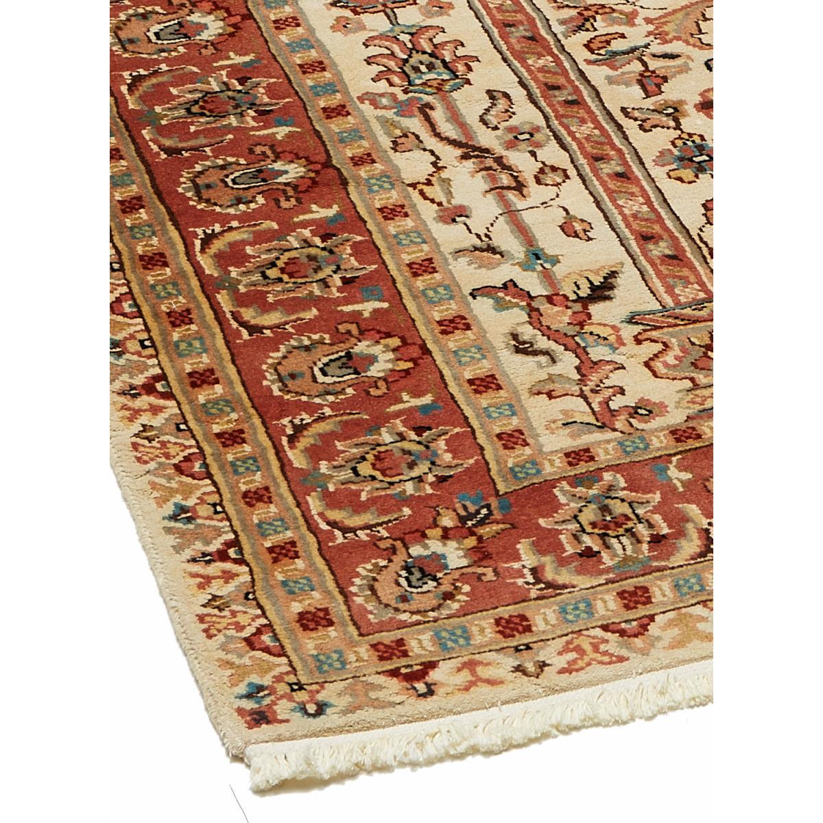 Authentique tapis d'orient, noué à la main en laine et soie