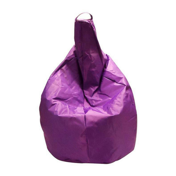 Pouf Angillina, Poltrona multiuso, Poltroncina sacco, Pouf poggiapiedi, Made in Italy, 80x80 h120 cm, Viola