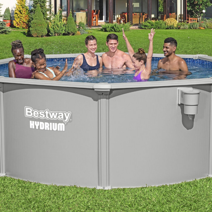 Bestway Piscine acier ronde Bestway Hydrium 305 x 122 cm gris clair