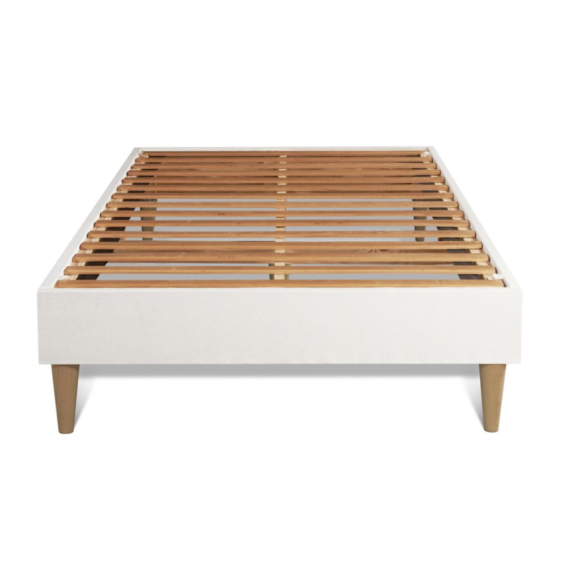 Ensemble Matelas Sommier 90x200 cm - Sommier Blanc (en kit) - Soft