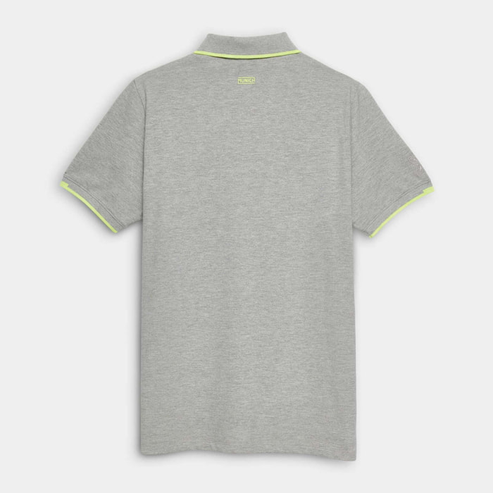 Polo MUNICH slam lifestyle de algodón organico-viscosa gris
