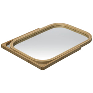 Miroir sur pied 39cm bambou