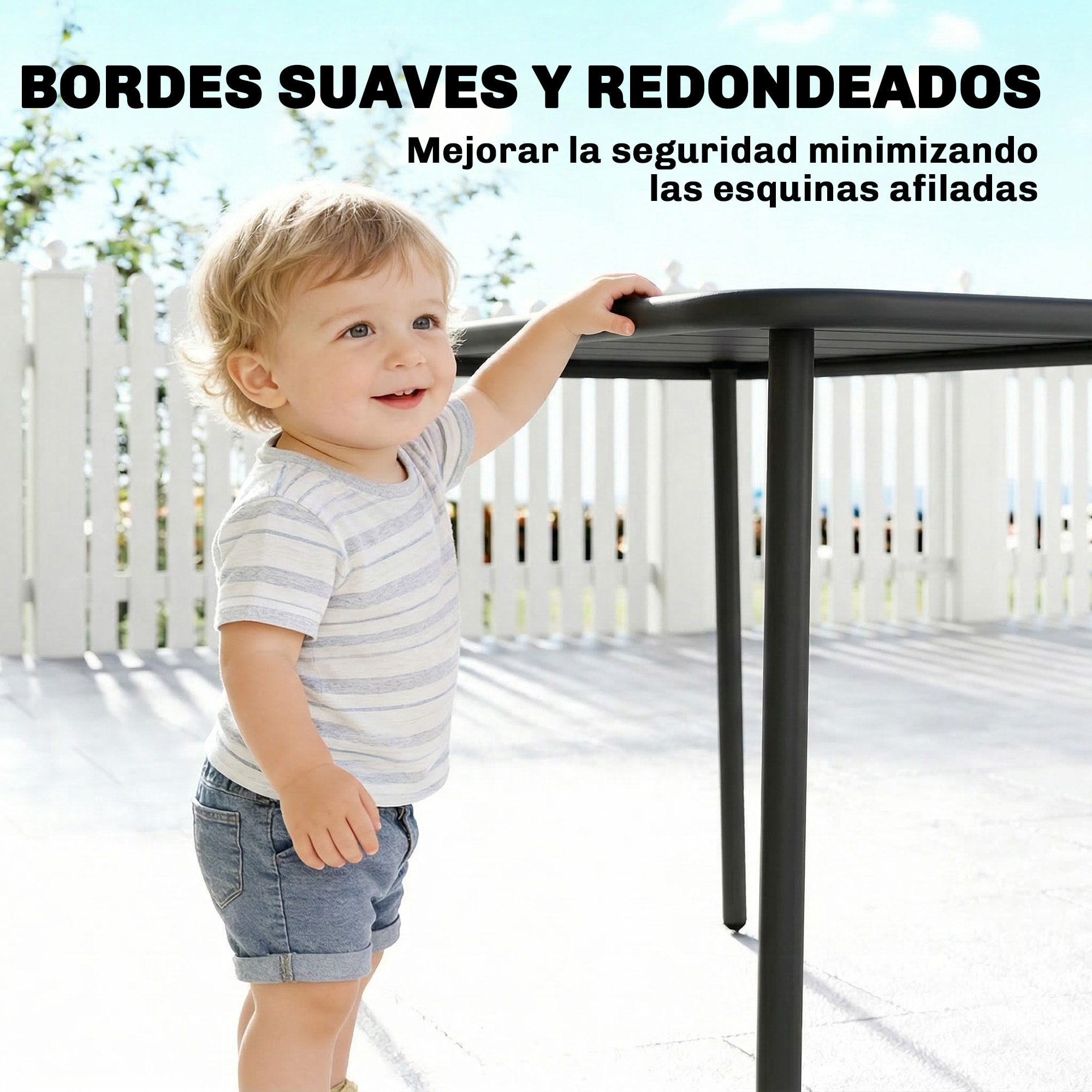 Mesa de Comedor de Jardín Rectangular, 120x70x72 cm, Mesa de Terraza Exterior de Acero con Tablero con Listones, para 4 Personas, Carga 50 kg, para Patio, Balcón, Gris