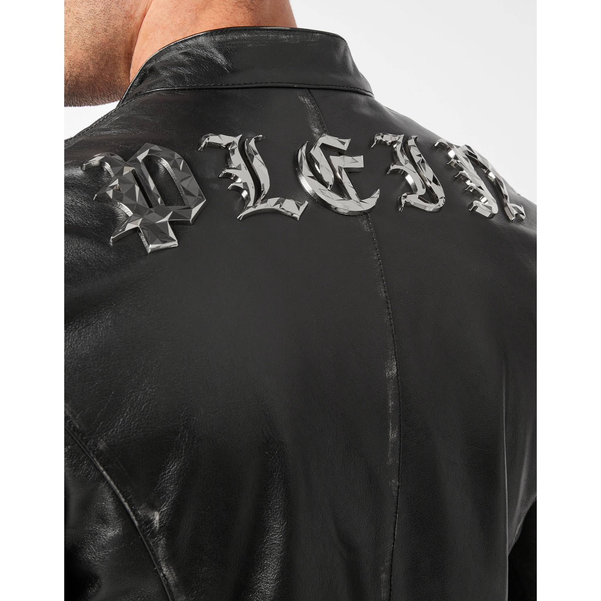 PHILIPP PLEIN Giacca biker in pelle