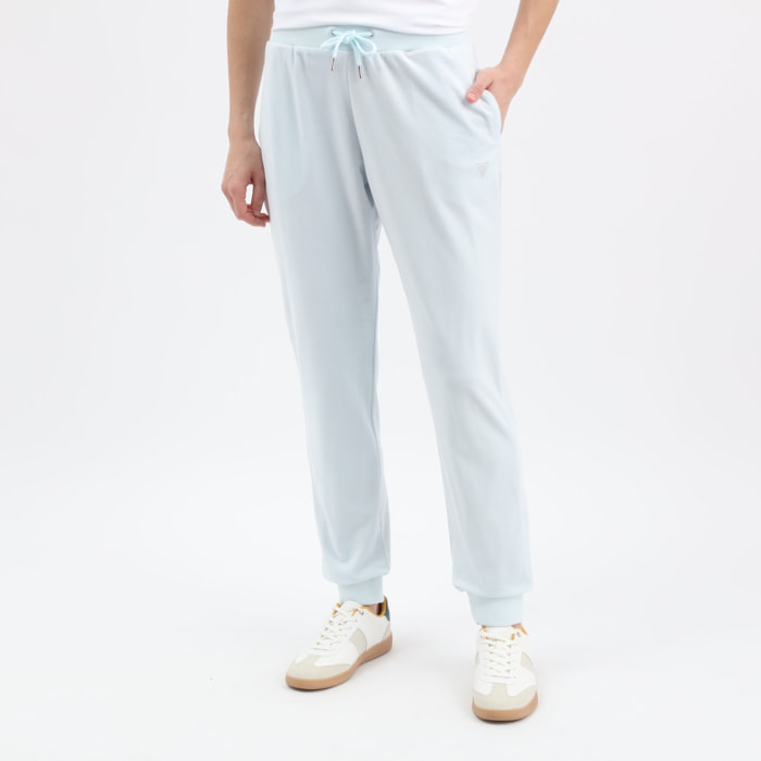 Pantalon jogging Coutures - coupe regular - logo - bleu