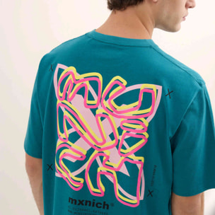 Camiseta Estilo Urbano Oversize Algodón Orgánico Azul Ocean STREETWEAR T-SHIRT OCEAN