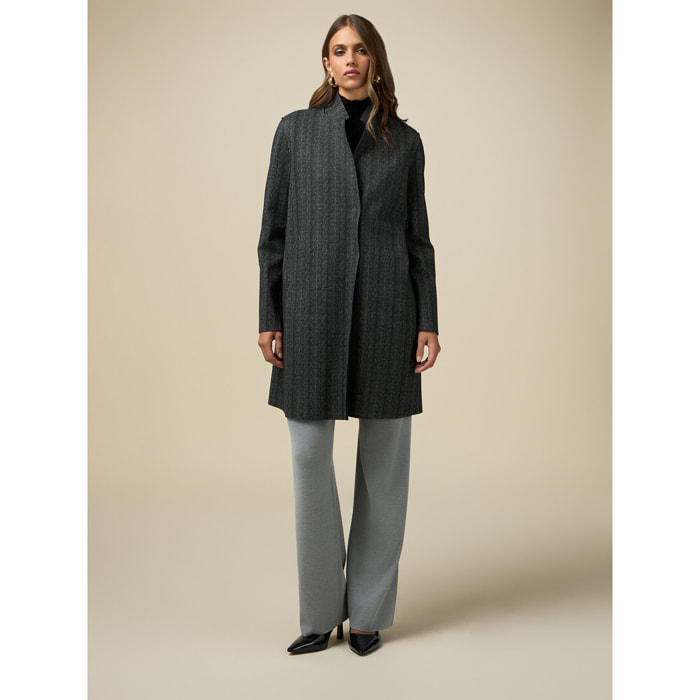 Oltre - Double fabric midi coat - Gris